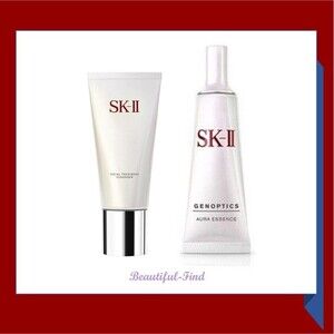 SK-II GENOPTICS AURA ESSENCE 10ml & Facial Trestment Cleanser 17ml Travel Set